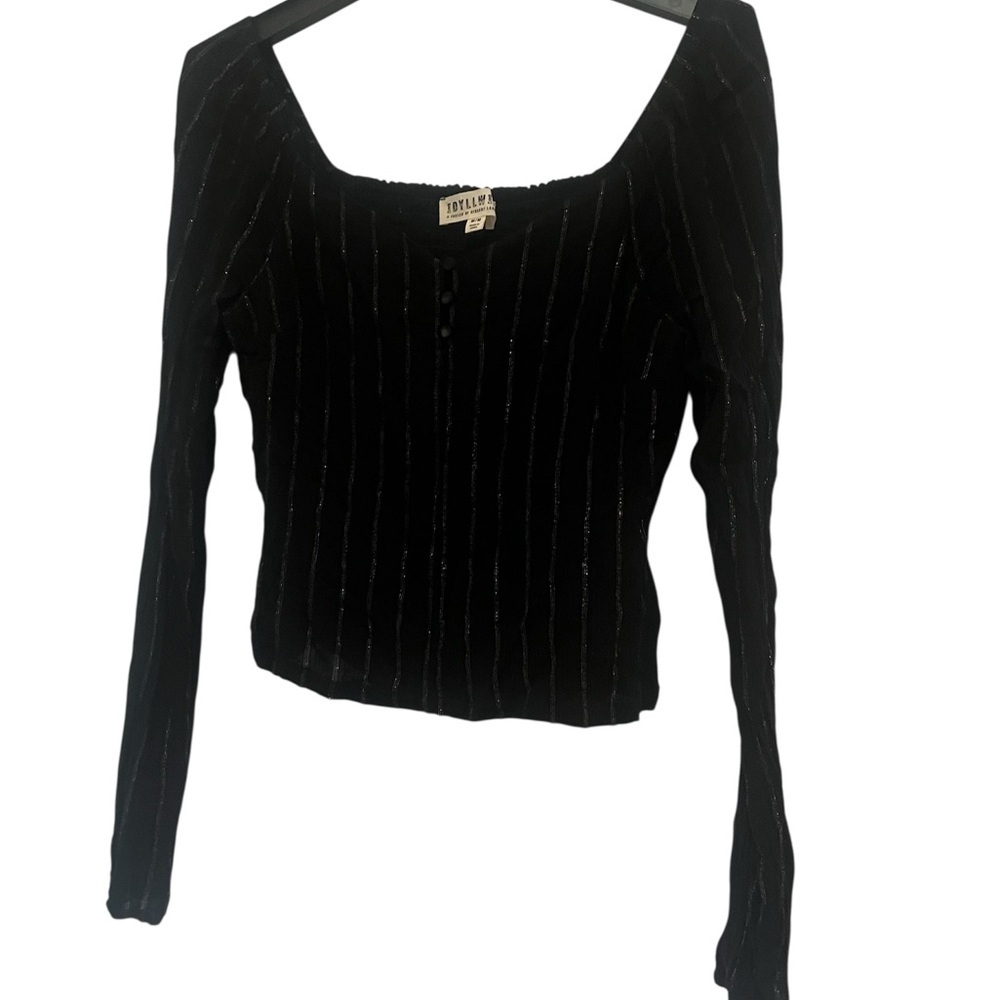 Idyllwind Black Ribbed Crop‎ Top